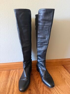 Louise et Cie Black Leather Over-the-Knee Boots